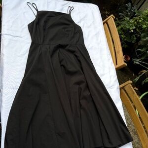 Joie Black Midi Dress with Pockets Sz 12